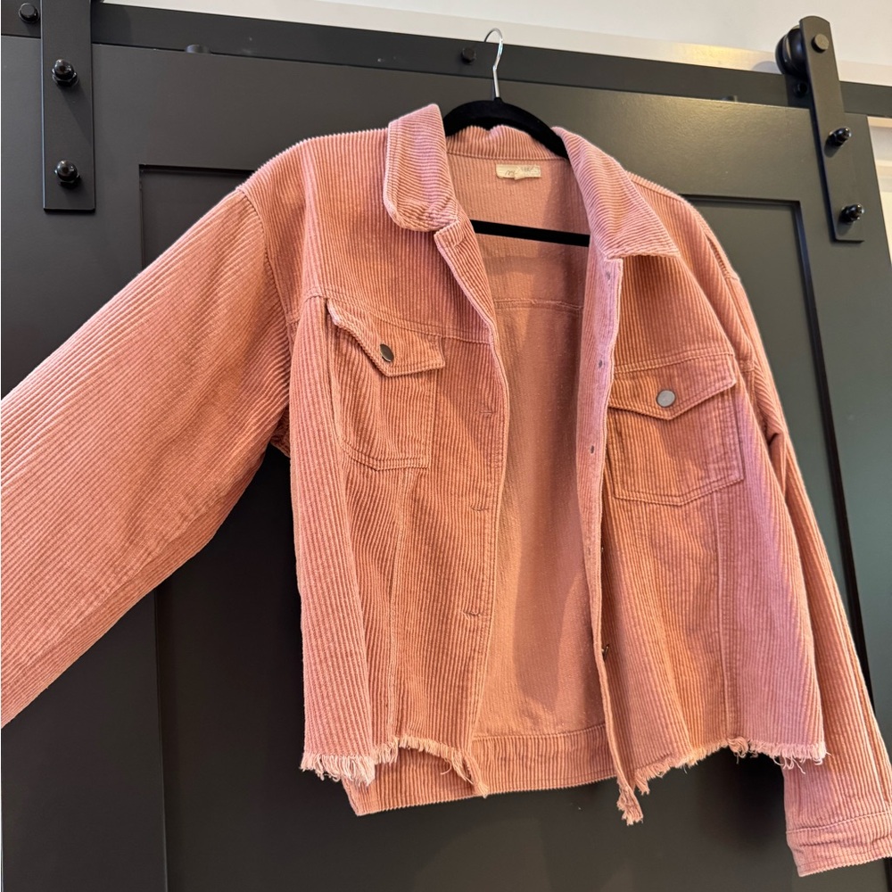 Mystree Pink Utility Jacket Relaxed Fit